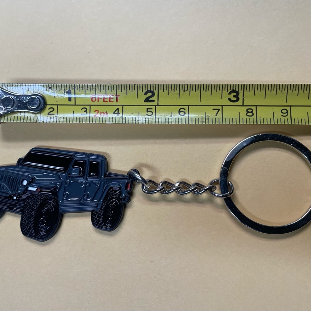 NEW - Metal Keychain For Jeep - Gladiator- Wrangler- Grey